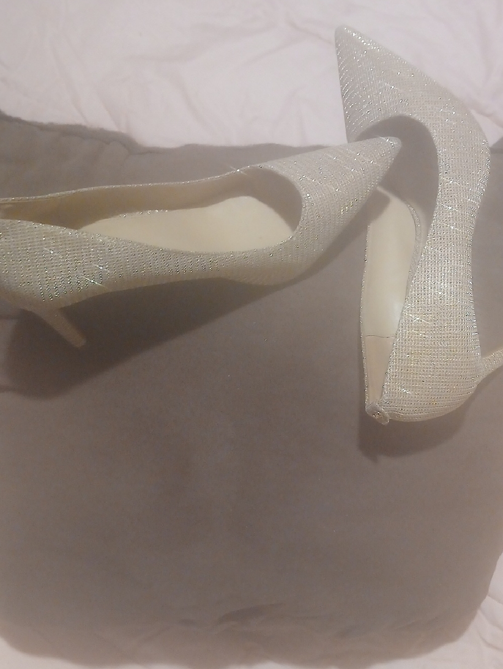 Michael Kors Sparkling Ivory Pointed-Toe Pumps